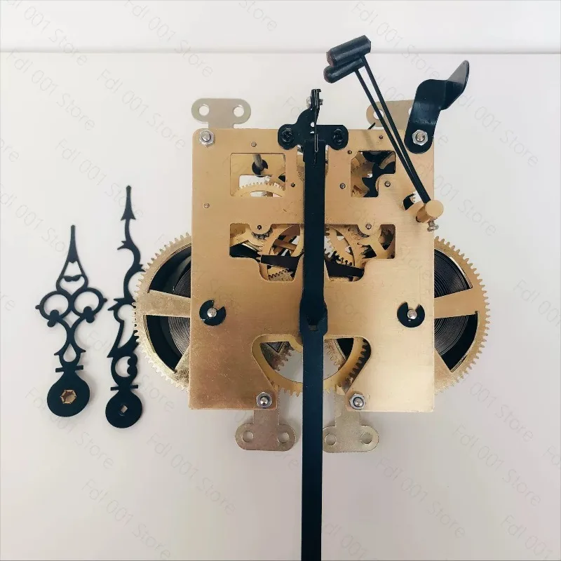Full Copper Mechanical Clock Movement 15/31 Days Winding Mechanism, Vintage Replacement Parts for Floor Wall Table Clock