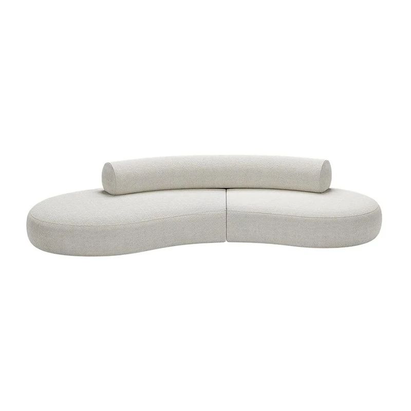 LHM   small apartment living room fabric combination sofa splicing arc