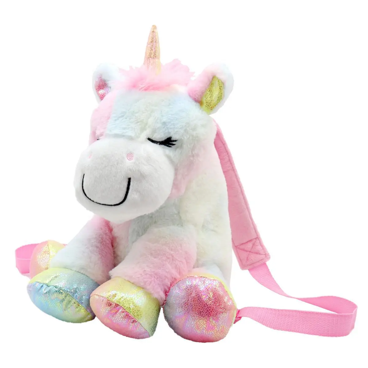 360mmCartoon Bag Colorful Unicorn Action Backpack Cute plush macaron color unicorn backpack