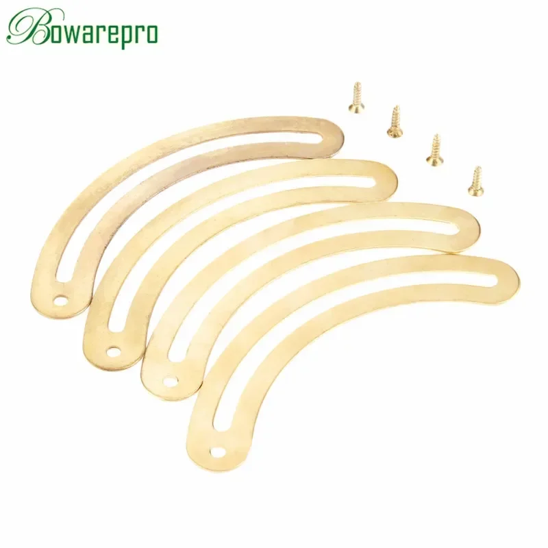 bowarepro Curved Wooden Wine Box Cases Large Recurved Hinge Drawer Decorative Hinges for Jewelry Boxes Furniture Fittings 4Pcs