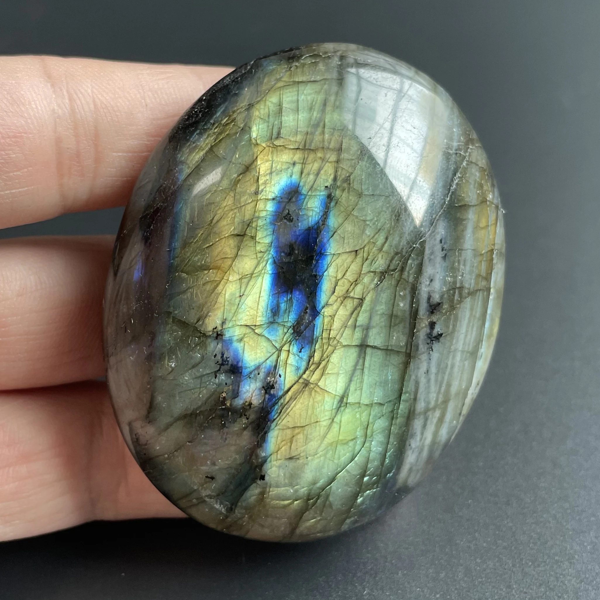 151g Natural Crystal Labradorite Oval Quartz Polished Reiki Healing Exquisite Room Decor Moonstone Z97