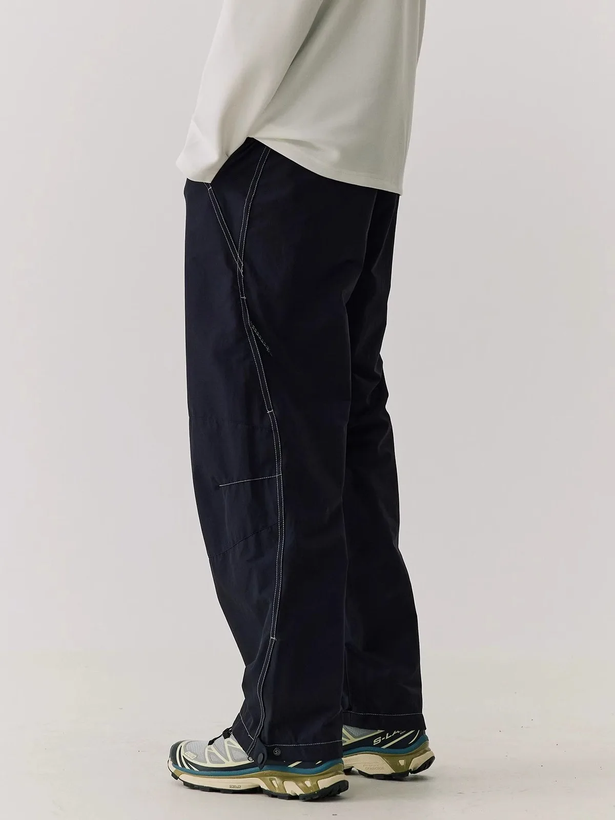 Outdoor Men's Straight Leg Pants KITH Functional Waist Belt Tactical Casual Nylon Polyester Blend No Ironing Required