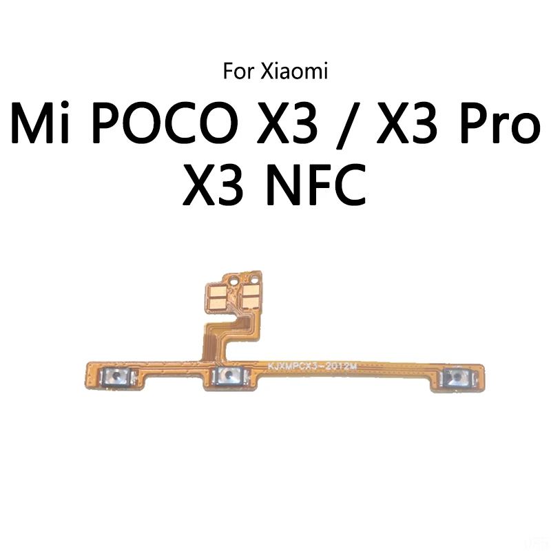 Power Button Switch Volume Mute Button On / Off Flex Cable For Xiaomi Mi POCO F1 F2 Pro F3 X2 X3 NFC M2 Pocophone M3