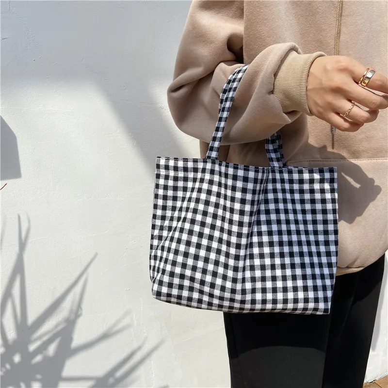 Portable Handbag Easy To Carry Daily Use Tote Casual Tote Bag Lightweight Cotton Linen Tote Bag For Leisure Travel Meeting With