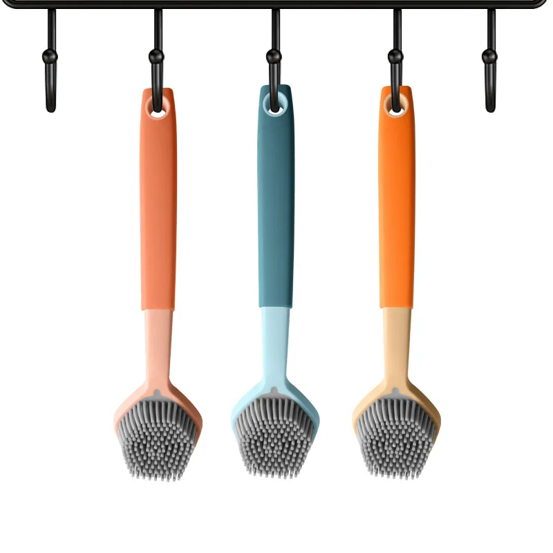 

Silicone Kitchen Cleaning Brush for Pot Dish Chopstick Washing Non-Stick Pan Cleaner Tool Dishware Utensils Home Supplies