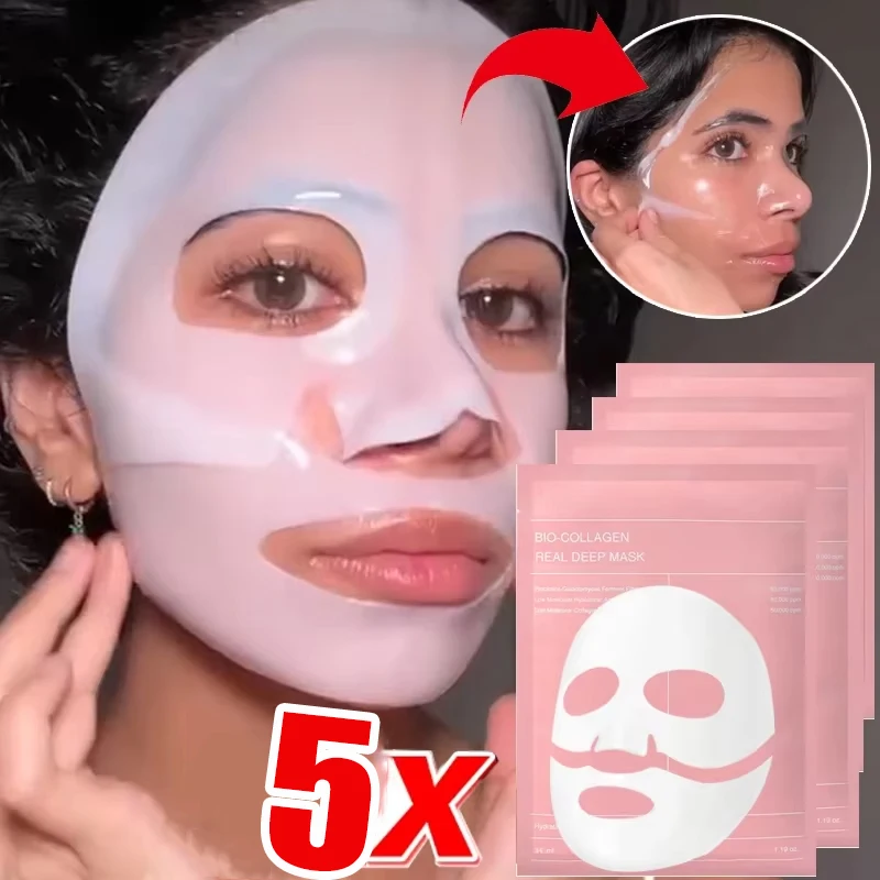 

Bio Collagen Anti Wrinkle Face Mask Fade Fine Lines Lift Firm Mask Anti-Aging Deep Moisturizing Whitening Skin Care Cosmetics