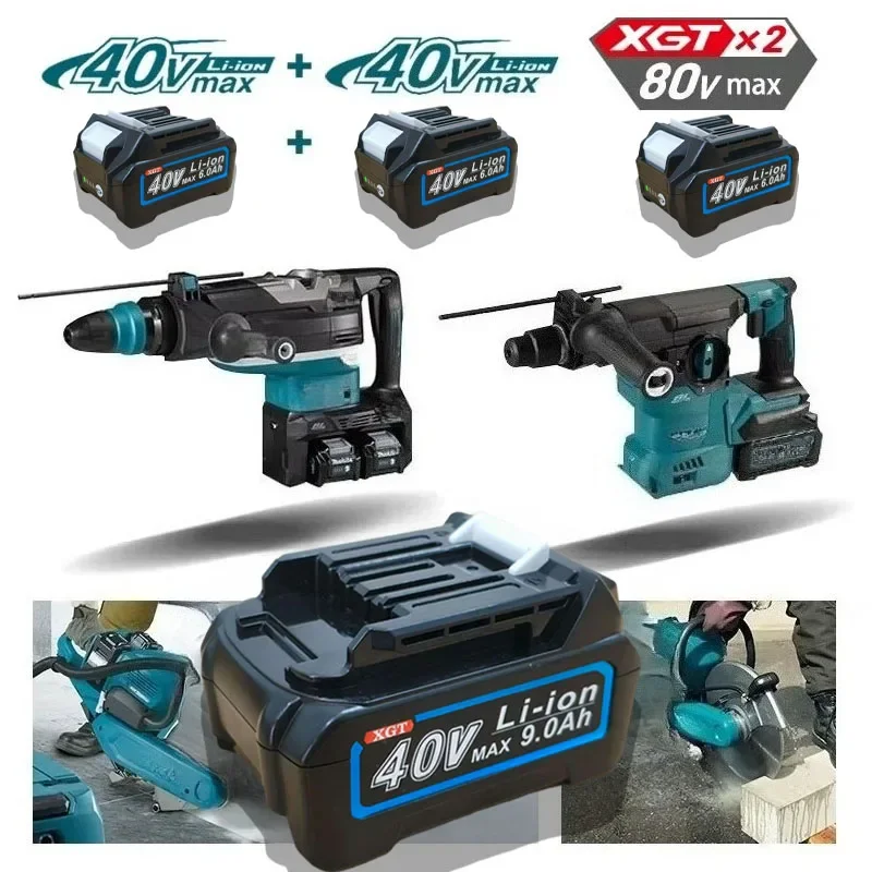 40V 9000mAh Max Replacement Lithium Battery for Makita BL4025 XGT40 BL4040 191B36-3 Rechargeable Batteries Li-ion Power Tool