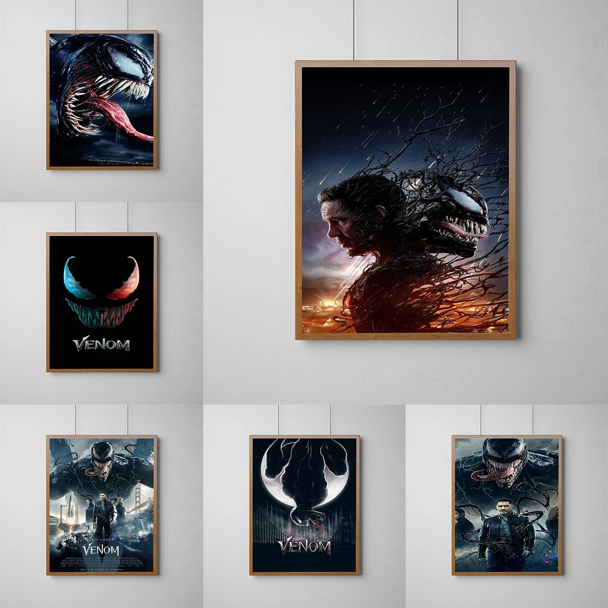 

2024 Venom Movie Poster Home and Decoration Living Room Decorative Wall Canvases Vintage Interior Posters Bedroom Decor Art For