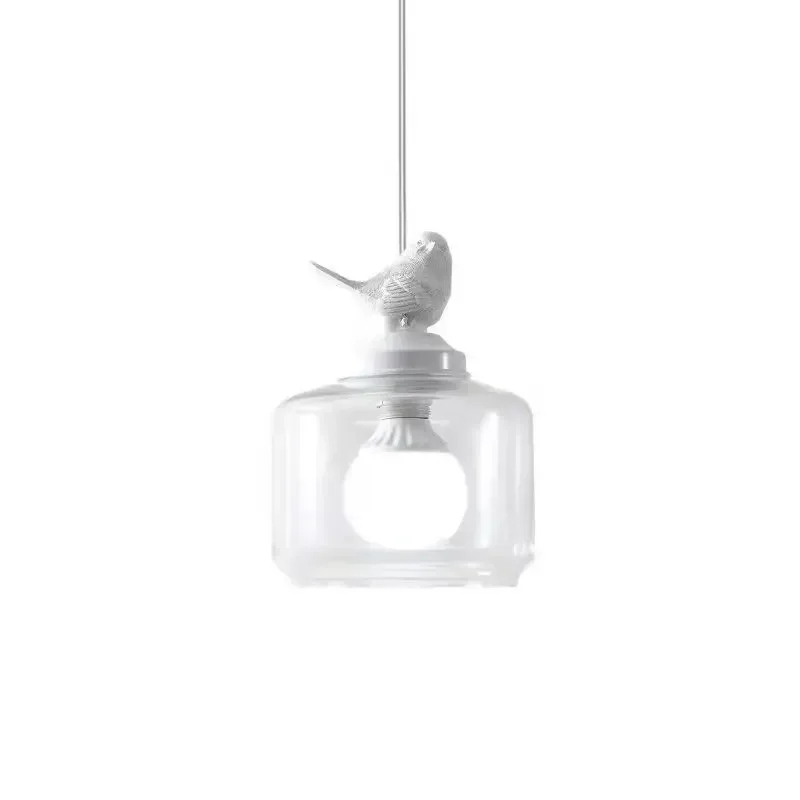 

Birds Glass Pendant Lights For Dining Room Kitchen Bedroom Homestay Suspension Hanging Lamp E27 LED Christmas Gift Drop Shipping