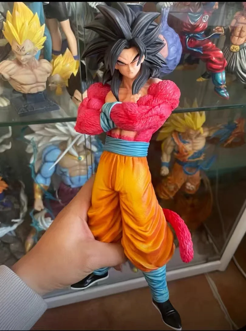 32cm Jt Dragon Ball Z Double Heads Super Saiyan Son Goku Planb Figure Ssj4 Pvc Model Statue Doll Collection Decor Toys Gifts