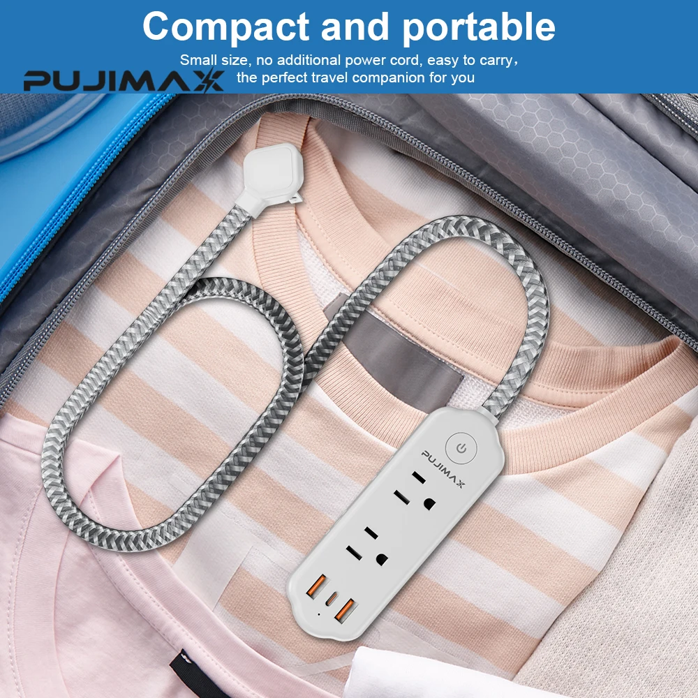 Ac Surge Protector - ปลั๊กพ่วง PUJIMAX 6 ช่องเสียบแบบ US +