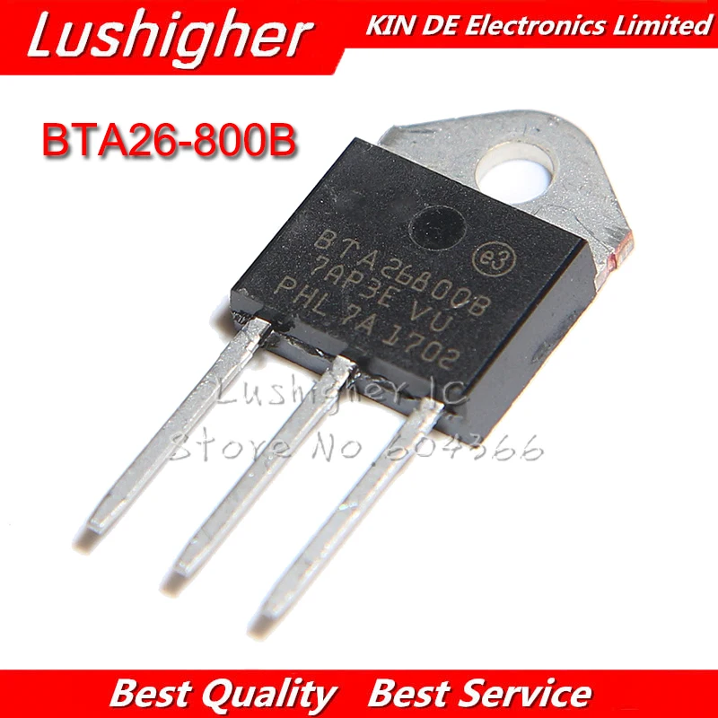 50PCS BTA26 BTA26-600B TO-3P BTA26-800BRG BTA26 600B 800V 25A  Bidirectional Thyristor