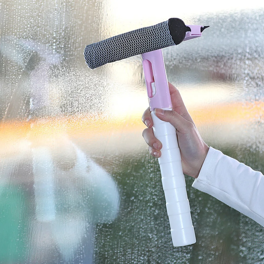

2pcs Double-Sided Window Cleaning Tool Premium Plastic Squeegee For Bathroom Kitchen Glass Wiper Water Removal Household Cleaner