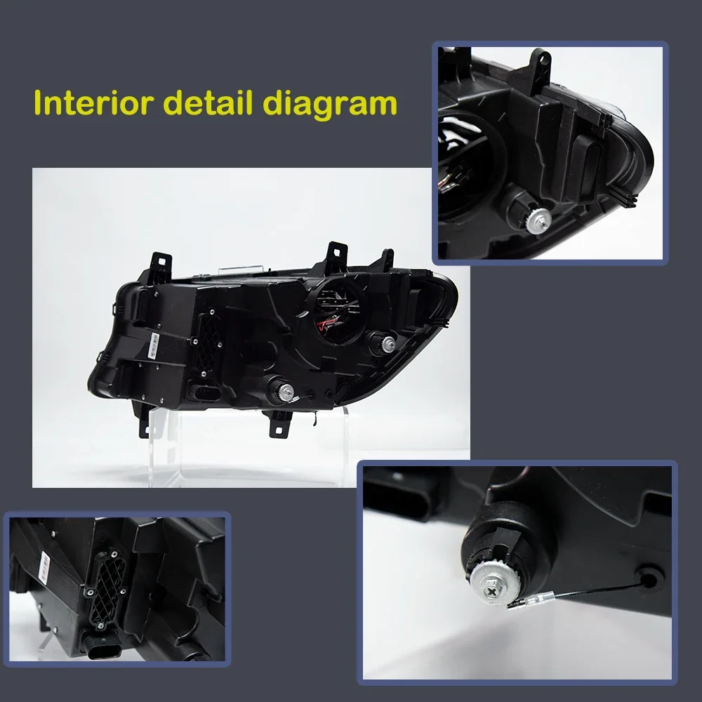 Car Lights For Benz Sprinter 2018-2023 W907 LED Auto Headlight Assembly Upgrade Maybach Style Design Front Lamp Tool Accessories