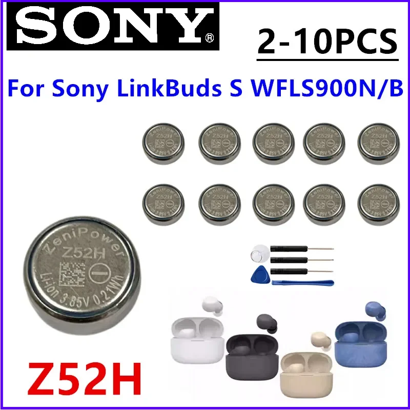 Z52H 2-10pcs ZeniPower 1240 Z52H 3.85V Battery for Sony LinkBuds S WFLS900N/B Truly Wireless Earbud Headphones +Tools