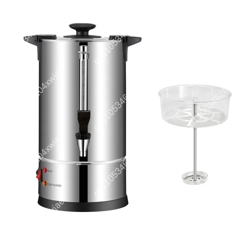 110V 100 Cup Electric Coffee Urn Double Wall Stainless Steel Commercial Coffee Dispenser
