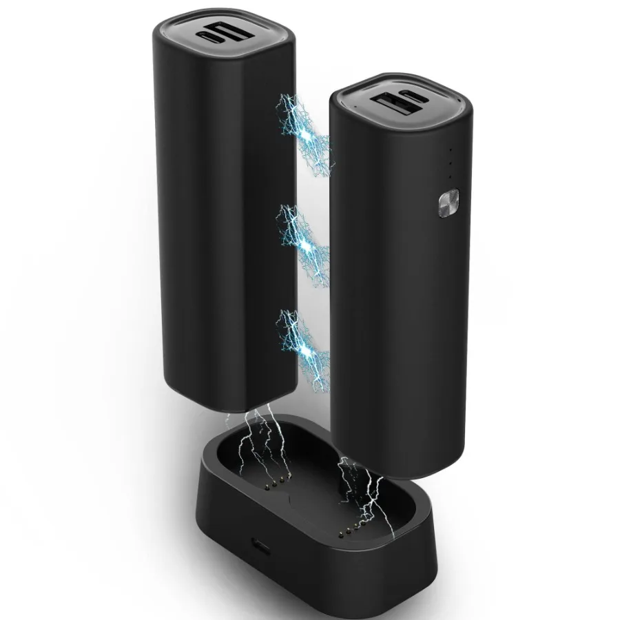 

Hand Warmers Rechargeable 2 Pack 10000 mAh Electric Hand Warmer 360Surround Heat Magnetic Electric Handwarmer 3 in 1 Reusable E
