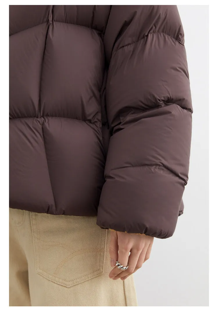 CHIC VEN Fashion Women Down Coats Solid Short Loose Casual Hooded Female Down Jacket 90 White Duck Down Autumn Winter 2025