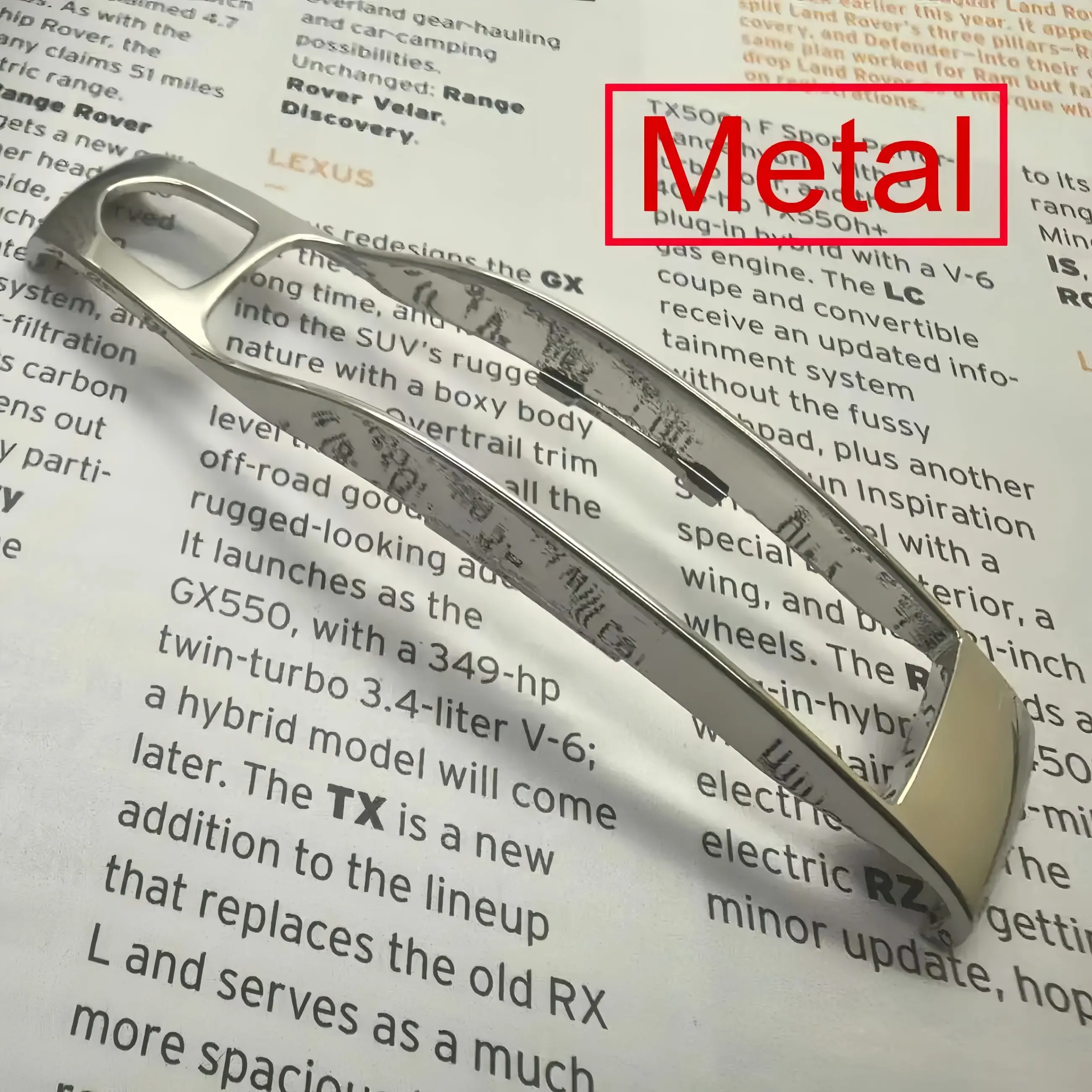 Metal Material Gloss Chrome 1PC Metal Center Middle Trim Key Shell Car Key Case Fit For Porsche Cayenne Panamera Macan Cayman