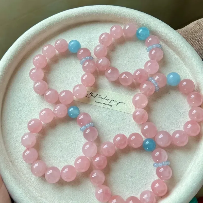 Crystal mother pink peach oolong tea gift cost-effective bracelet bracelet new explosion