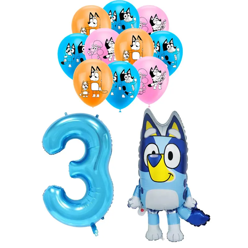 Bluey And Bingo Birthday Decoration Tableware Tablecloth Backdrop Bluey And Bingo Balloons Keychain Party Favors Kids Birthday