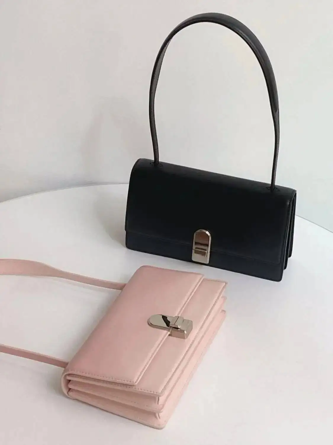 Bloom Sweet Cool Pink Square Shoulder Bags Women Hot Girl Gradient Leather Underarm Bag Ladies Fairycore Y2k Handbag Aesthetic