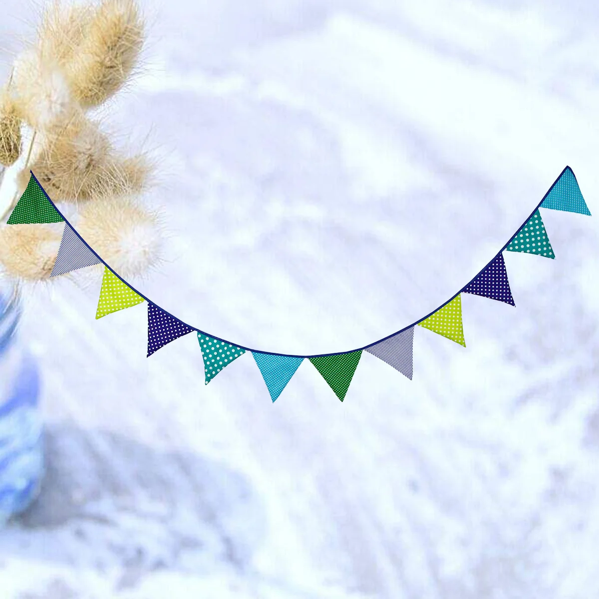 

1Pcs 3.2m Triangle Bunting Banner Festive Party Decor Pennant Flag for Birthday Christmas Wedding Event Outdoor Indoor