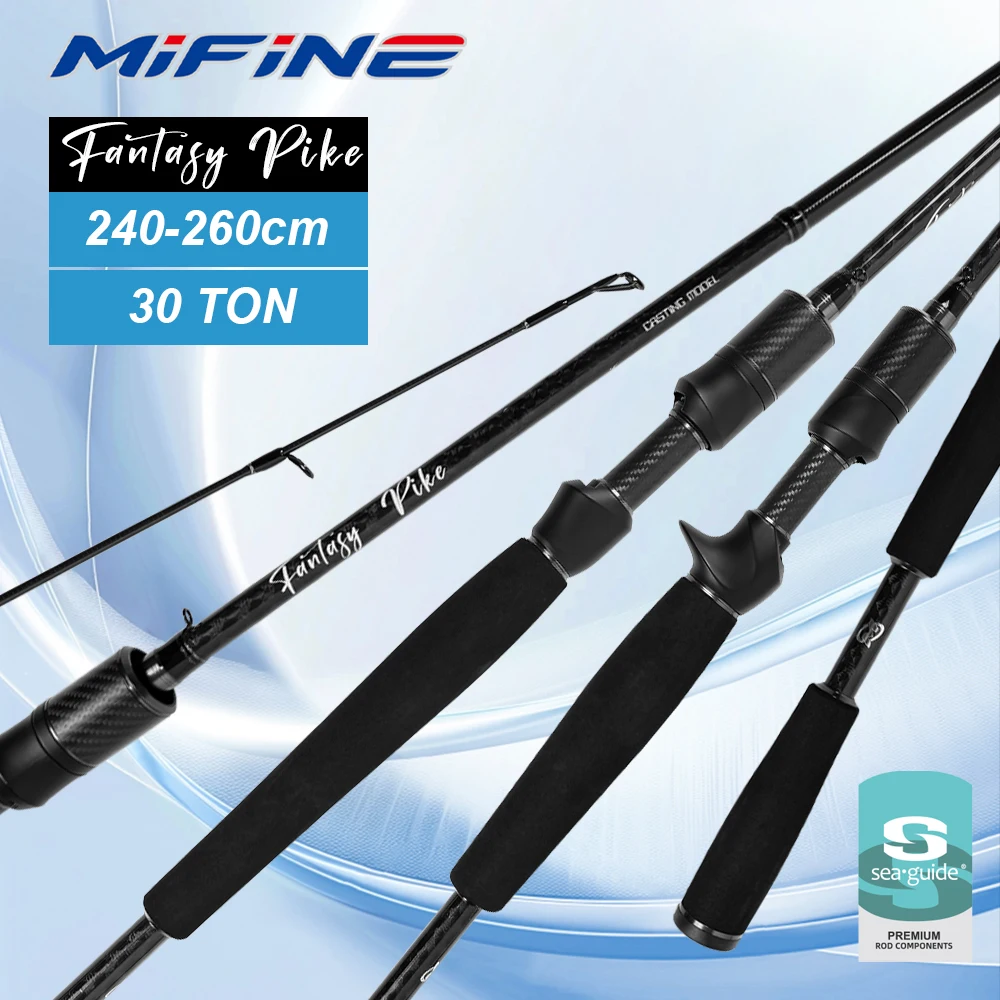 MIFINE FANTASY PIKE Angelruten Power ML/M/H/XH Action Fast 2,4M/2,6M Spinn- und Baitcasting-Angelruten für Süß- und Salzwasser