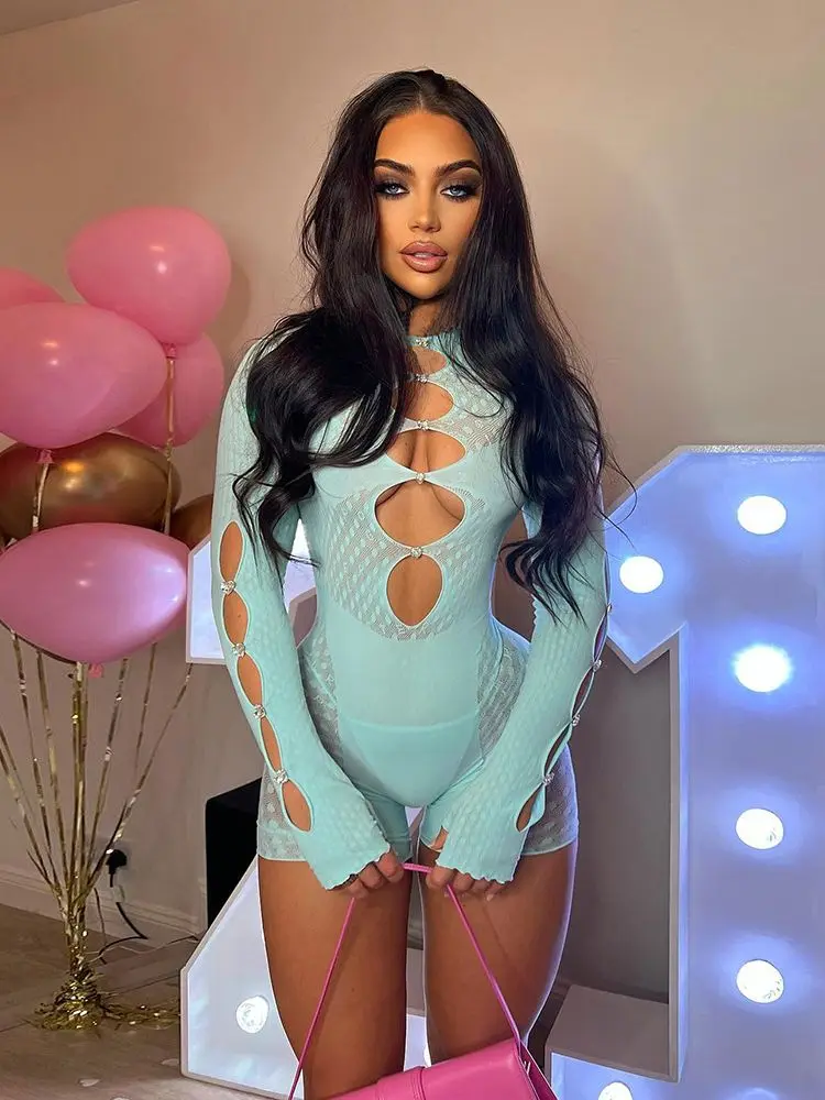 

Sexy Hollowed out Me Jumpsuit Women Low Waist Street Sle Long Pants Thin Fabric Spring Collection Online Exclusive