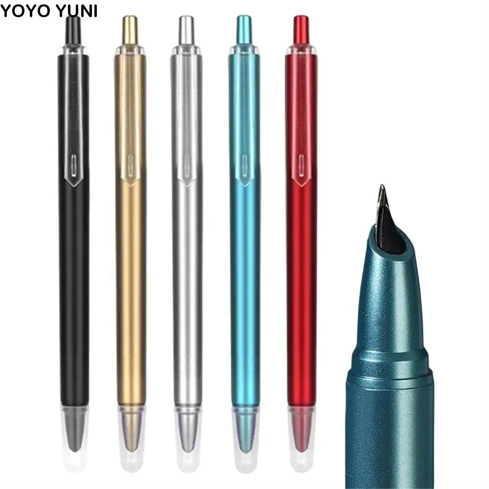 

Portable Luxury Stationery 0.38mm Metal Business Retractable Fountain Pen Press Fountain Pen Signature Pen Fountain Pen
