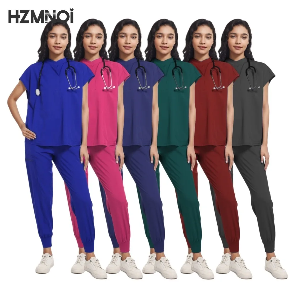 Unisex High Quality Nurse Uniforms Women Men Scrubs Set Beauty Pet Shop Workwear Hospital Surgical Uniforms Dental Clinic Suits