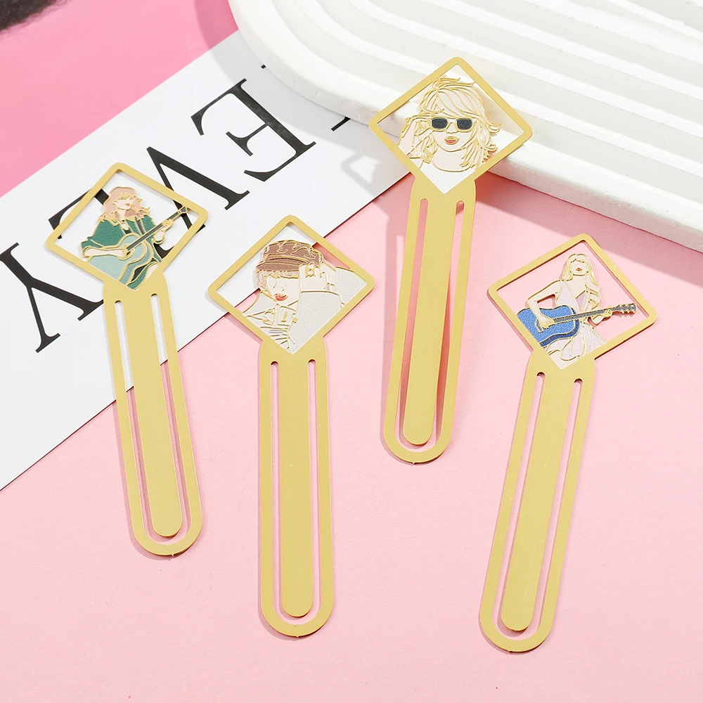 Tayloy Singer Book Mark Paper Clip Bookmarks for Taylor Music Fans Personalized Gift School Supplies Reading Marker