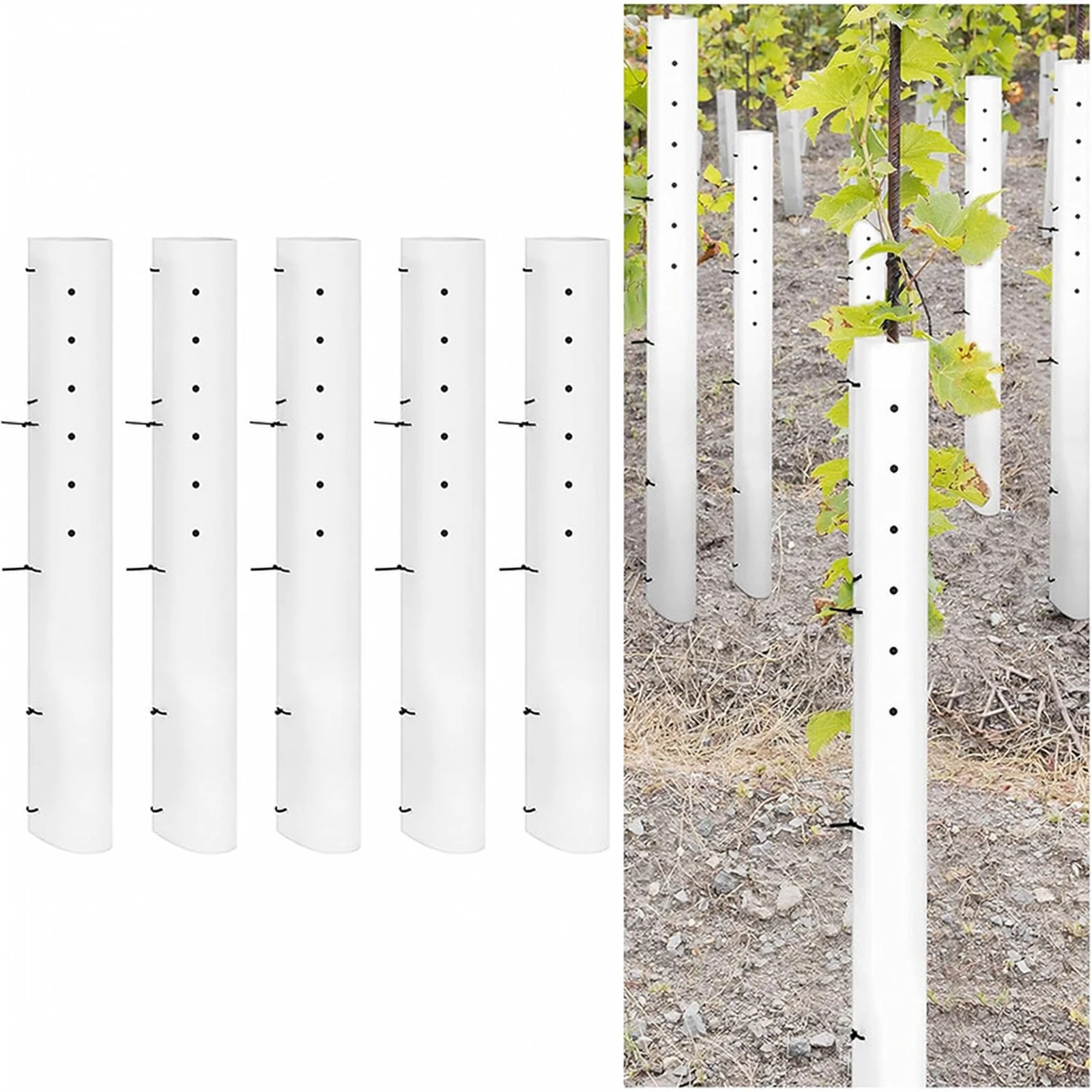 Multifunctional Split Tree Seedling Protector Garden Split Tree Seedling Guard Sleeve for Seedling Cultivation Management