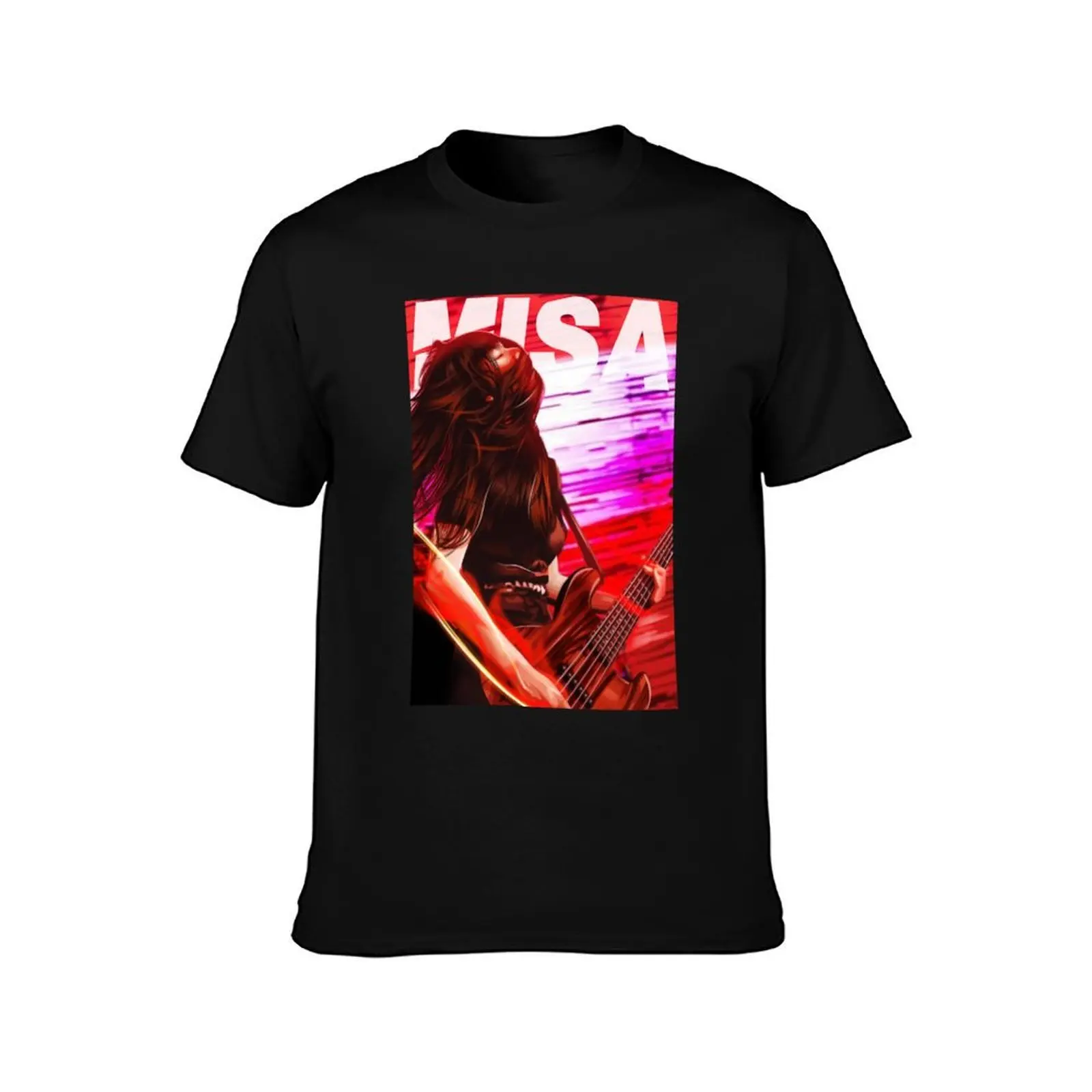 MISA BAND-MAID LIVE BANGER T-Shirt, Summer Casual Cotton Tee, Oversized Streetwear Tops, Vintage Graphic Print, Unisex Men Women