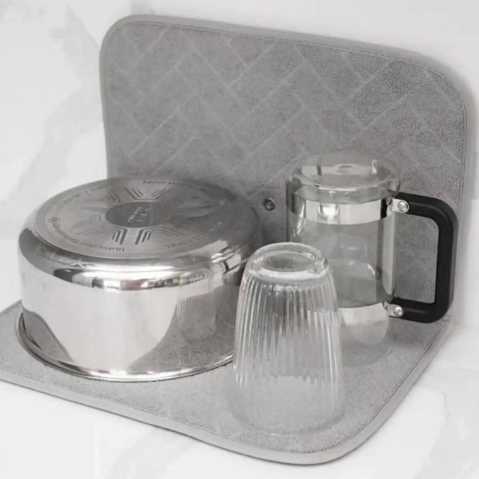 Can Opener Mat, Foldable Rack, Nylon Resistant Dish Rack, Kitchen Table Placemat for Kitchen, Cup, Mug