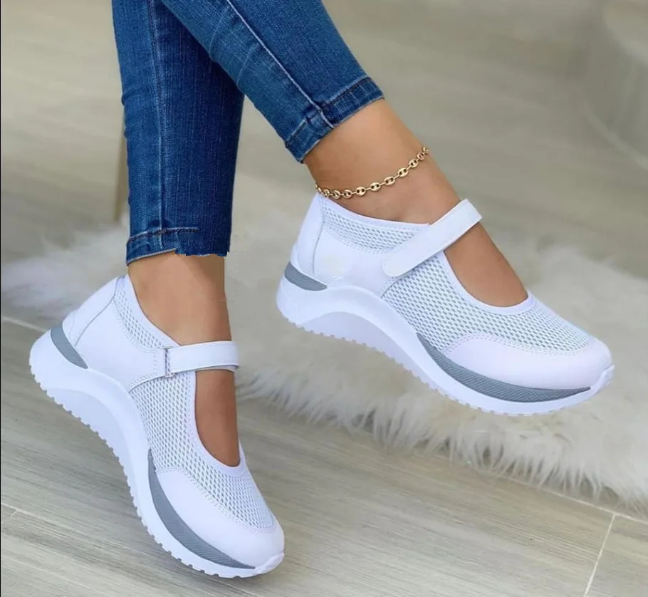 Zapatillas Mujer Sneakers Trendy Mesh Platform Socks Hollow Out Sandals Shoes Tenis Feminino Breathable Sports Shoes Women