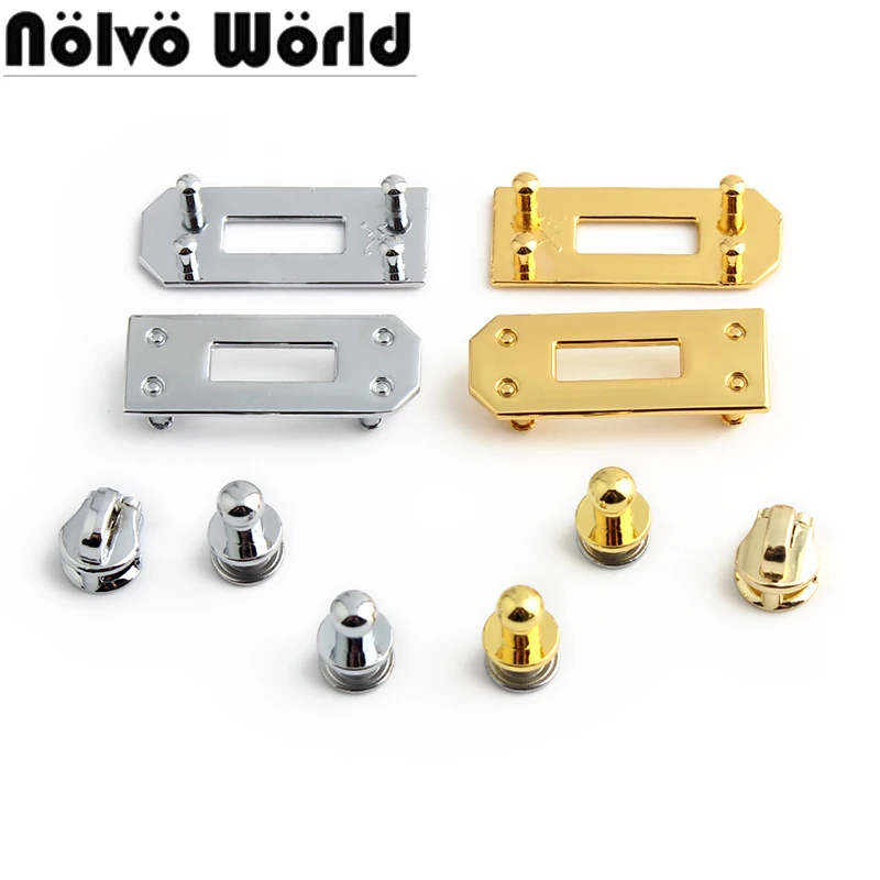 2/5/10Sets Metal Lock Puller Slider For Wallet Handbag Bags Studs Combination Clasp Decoration Buckles Leather Craft Accessories