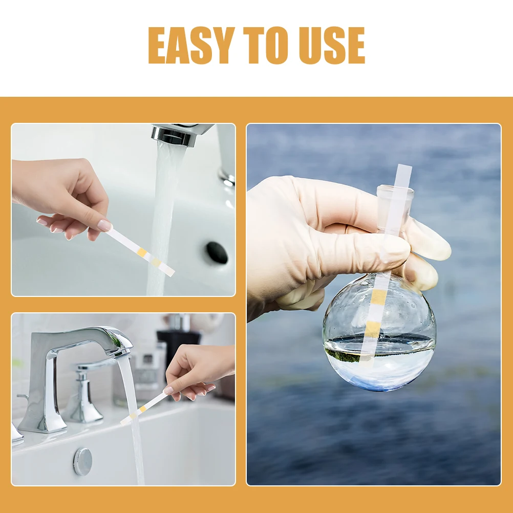 

100pcs Water Spa Hardness Chlorine Ph Strips Swimming Tub Testing Kit Above Pool Testing Kit Ground