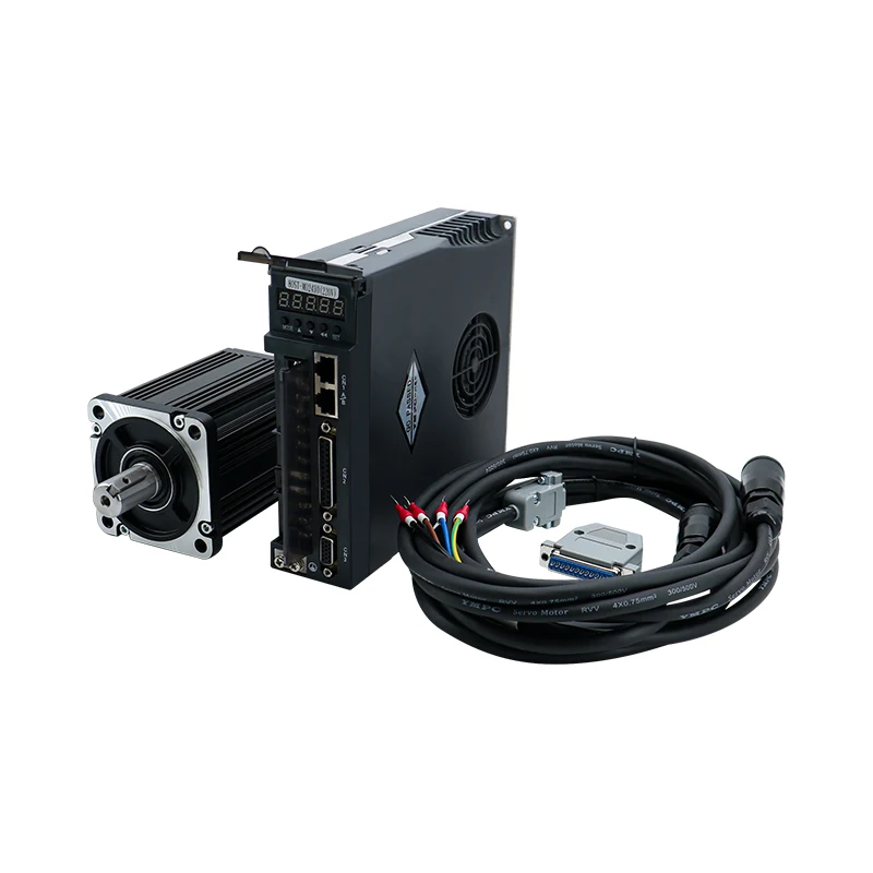 HLTNC 2023 Popular 3000RPM 750W 90mm Flange 220V 2.4NM AC Servo Motor and Driver for Machines