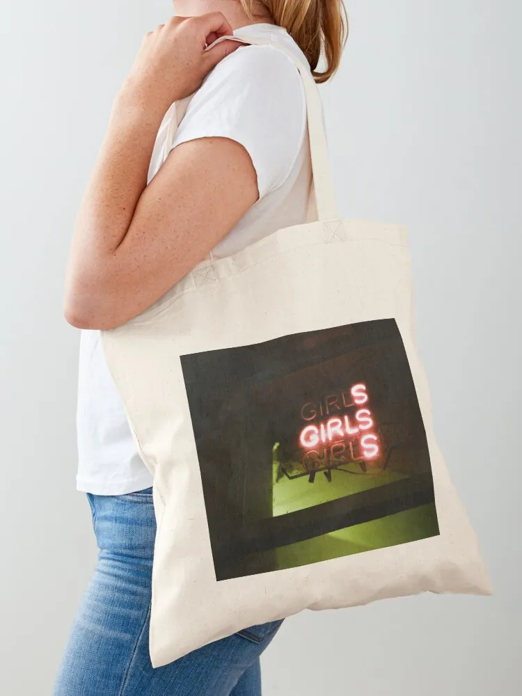 

Girls In Neon (Analog Photograph) Tote Bag Women's shopper tote bags aesthetic Gift bag