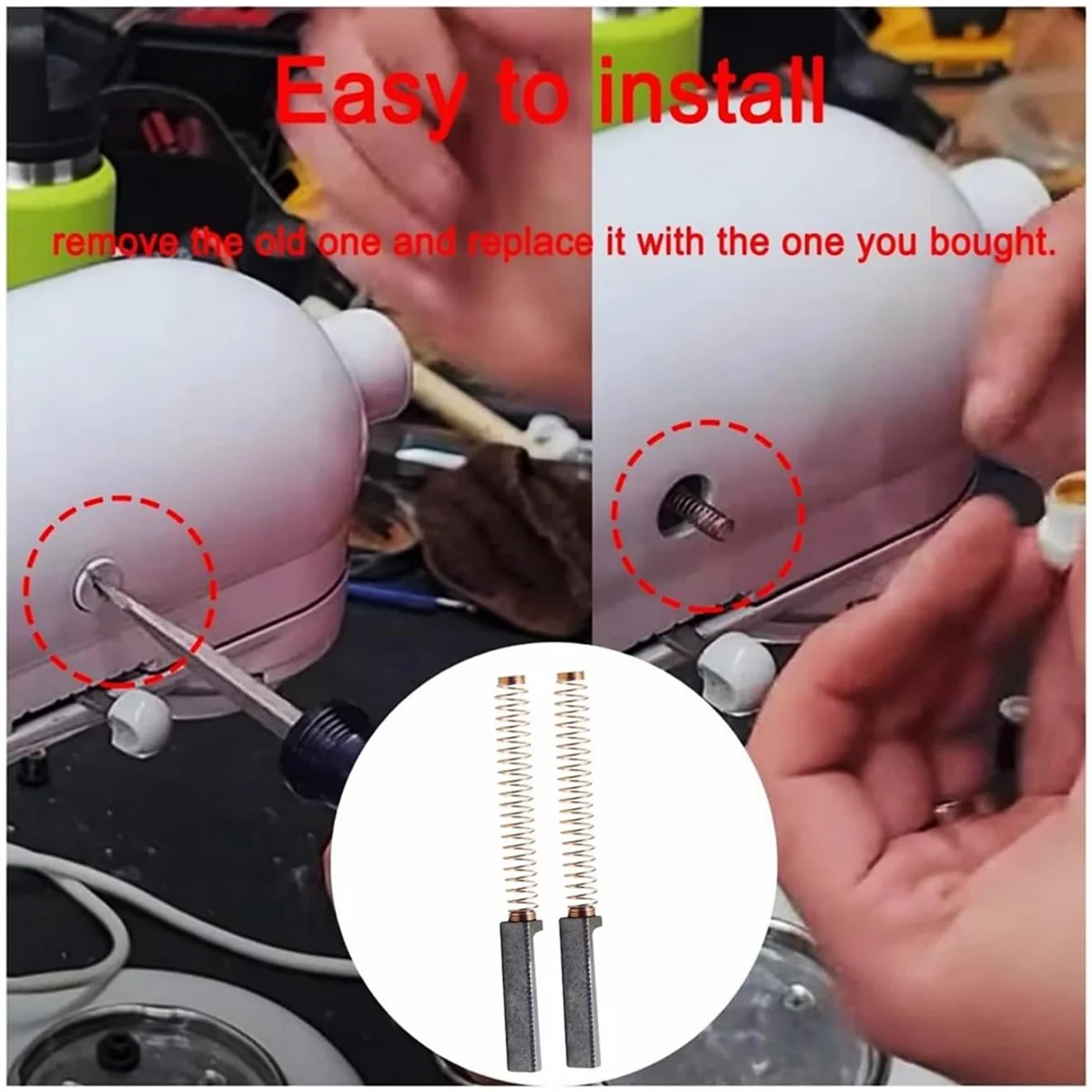 FZFZ W10380496 Sikat Motor Karbon Cocok untuk Mixer Berdiri 9706416 W10260958 WPW10380496 PS3495098 AP5178083 K45