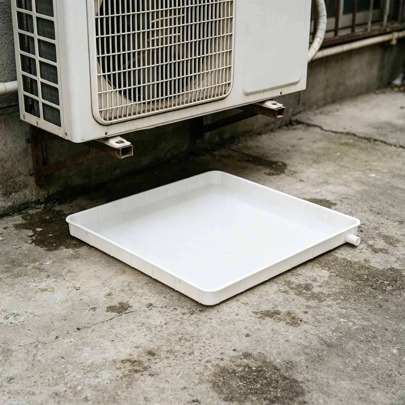 Ac Conditioner Drain Pan With Side Drain Hole Water Pan Ac Condensate Drain Outdoor Drip Runoff Tray Catcher Conditioning Supply