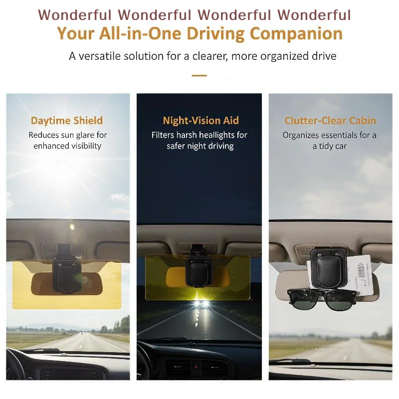 Magnetic Car Sunglasses Holder Tool-free Installation Sun Visor Glasses Clip Sturdy Eyeglasses Hanger for Business Drivers
