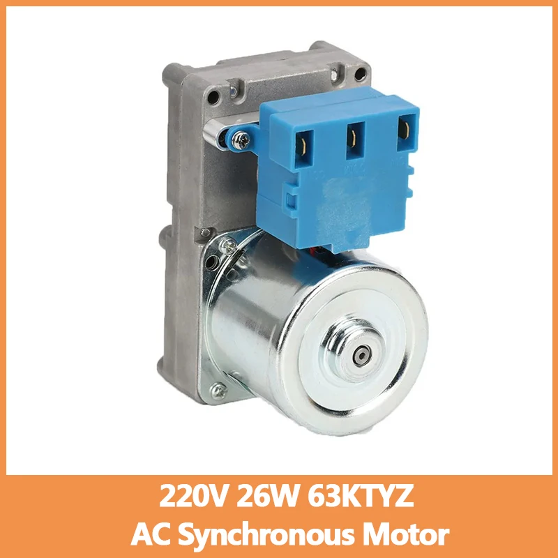 220V 26W 63KTYZ AC Synchronous Motor Biomass Pellet Heating Stove Discharger Large Torque Micro Low Speed Motor