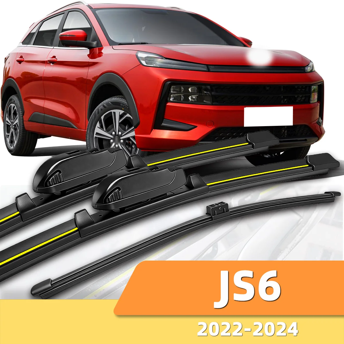 Geeignet für JAC JS6 2022-2024 Front- und Heckscheibenwischer, langlebiges Zubehör für Autoscheiben 2022 2023 2024 Autoteile.