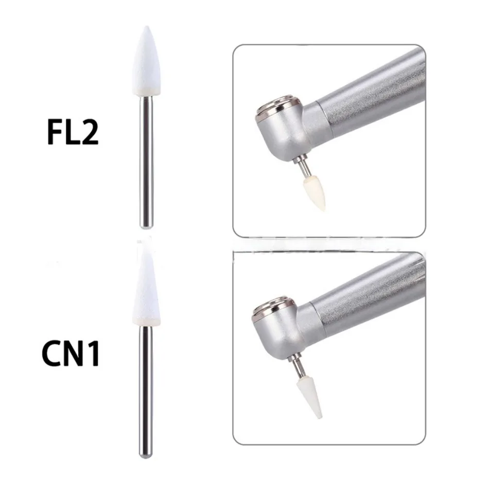 Cabeça de moagem de alta velocidade para polimento, areia dental e pedra, ferramentas do dentista, 1.6mm, FL2, CN1, RD1, 12pcs por caixa