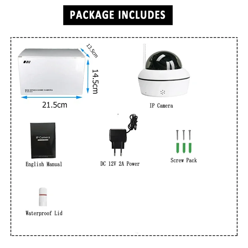 HJT 5MP WIFI IP PTZ Dome камера 5x Auto Optical Zoom 2.7-13.5mm IP Камера IR Night Vision Humanoid Tracking TF Card