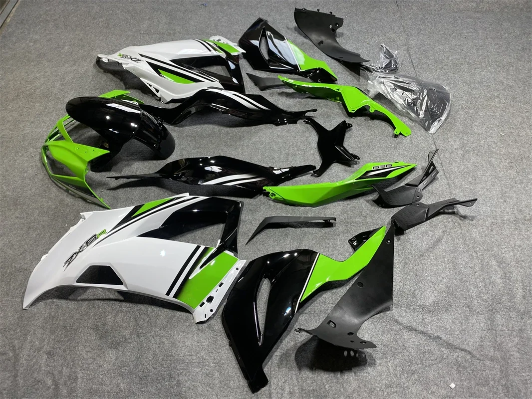 Para Kawasaki Zx6r 2013 - 2018 Carroçaria Ninja Zx-6r 13 14 Preto Verde Abs Carenagem Ninja Zx-6r 15 16 17 18 Carenagem