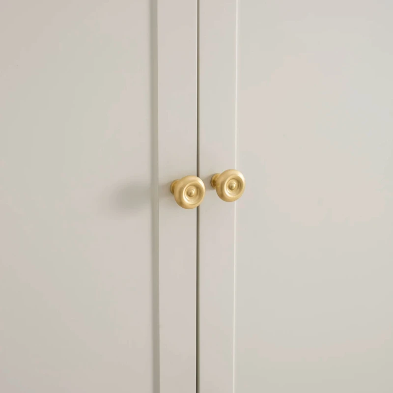 Single-hole Handle Exquisite Kitchen French-style Brass Cabinet Drawer Knobs Furniture Hardware Wardrobe Door Handles
