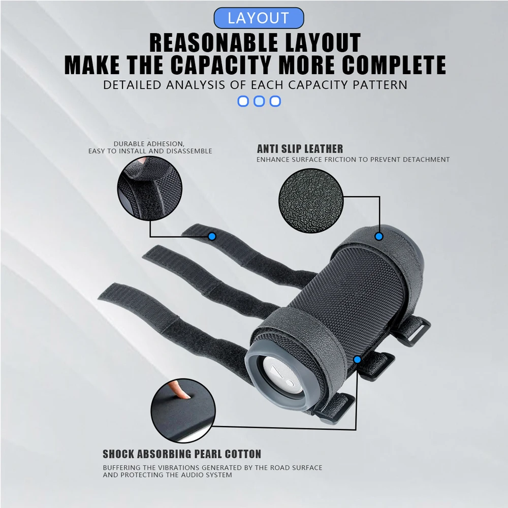 Soporte Universal para altavoz de motocicleta, soporte para correa de bicicleta, ajustable, para viajes al aire libre, Camping, senderismo, ciclismo, soporte para botella de agua